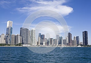 Downtown Chicago seen from the lake