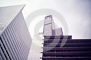 Downtown Chicago - Willis Tower in a Business District