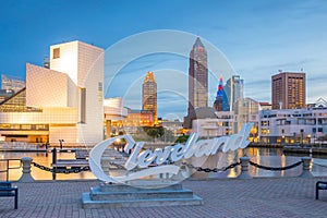 Downtown Cleveland skyline from the lakefront