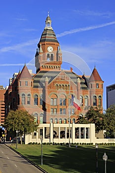 Downtown Dallas with Old Red Courthouse Museum