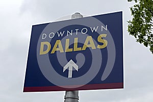 Downtown Dallas Street Sign