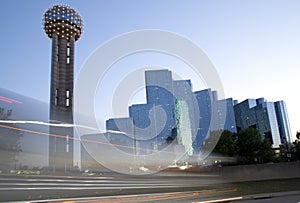 Downtown Dallas at sunset