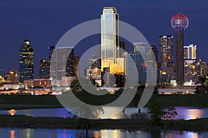 Downtown Dallas, Texas at night