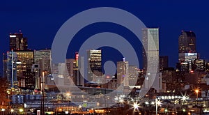 Downtown Denver, Colorado, at night