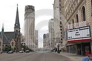Downtown Detroit has many buildings  including  the Fillmore