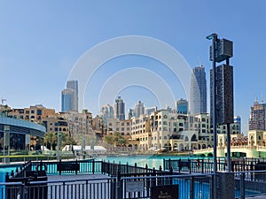 Downtown Dubai landmarks and tourist attractions - The Dubai Mall and the Fountain - Souk al Bahar - Burj Khalifa