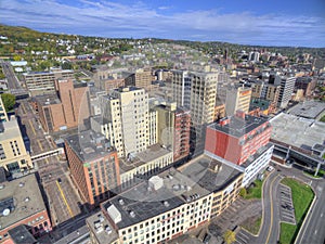 Downtown Duluth and Lake Superior