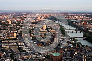 Downtown Frankfurt Early Evening