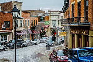 Downtown of Galena Illinois , Christmas time 1.1.2019