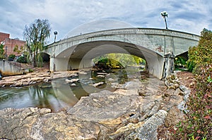 Downtown of greenville south carolina around falls park