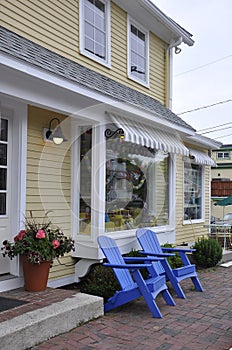 Kennebunkport, Maine, 30th June: Downtown Historic House entrance from Kennebunkport in Maine state of USA