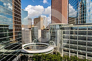 Downtown Houston highrise buildings