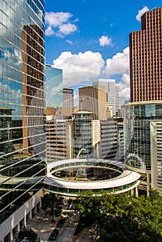 Downtown Houston highrise buildings