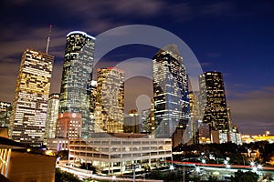 Downtown Houston at night
