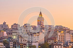 Downtown Istanbul cityscape of Turkey