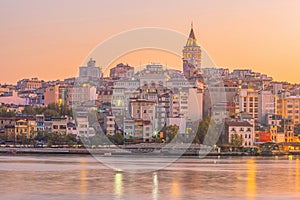 Downtown Istanbul cityscape of Turkey