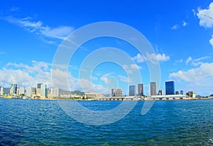 Downtown and Kakaako District views from Sand Island photo