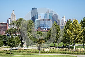 Downtown Kansas city Missouri USA skyline