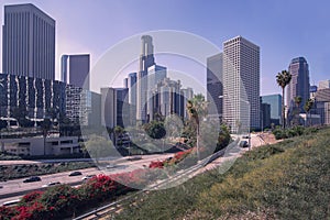 Downtown, LA Los Angeles, California skyline.