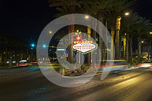 The downtown Las Vegas sign at night