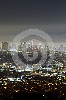 Downtown Los Angeles at night