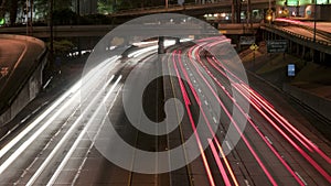 Downtown Los Angeles Traffic Night