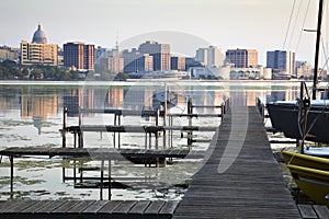 Downtown Madison seen acrross Lake Monona