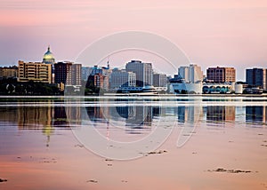 Downtown Madison seen acrross Lake Monona