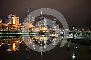 Downtown Melbourne by night