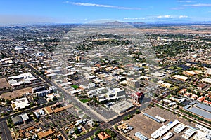 Downtown Mesa, Arizona from above photo