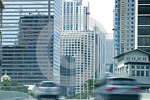 Downtown Miami urban city skyscrapers buildings