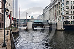 Downtown Milwaukee Riverfront and Architecture