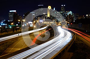 Downtown Minneapolis Minnesota at Night