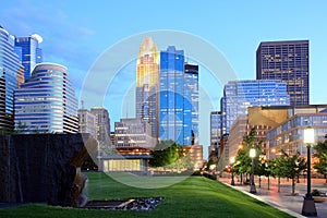 Downtown Minneapolis at night