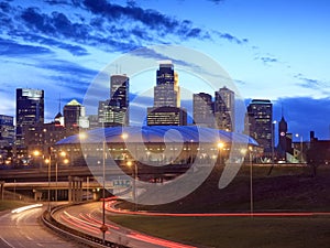 Downtown Minneapolis at night