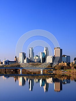 Downtown Minneapolis vertical view