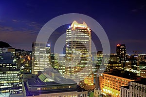 Downtown Montreal at night