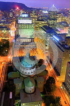 Downtown Montreal At Night