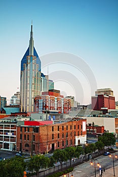 Downtown Nashville cityscape in the morning photo