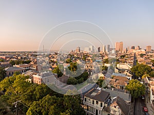 Downtown New Orleans, Louisiana cityscape at sunrise