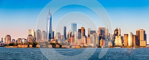 Downtown New York skyline panorama