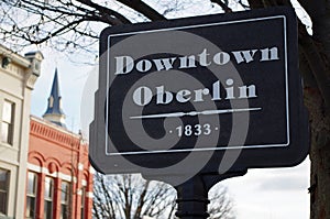 Downtown Oberlin Sign photo