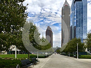 Downtown office buildings and sky scrapers