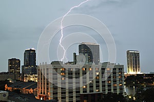 Downtown Orlando Lighning Strike