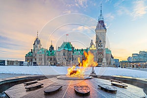 Downtown Ottawa city skyline, cityscape of Ontario Canada