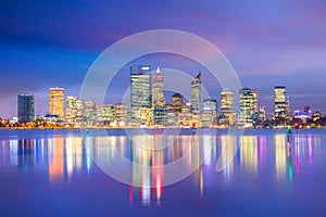 Downtown Perth skyline in Australia