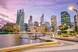 Downtown Perth skyline in Australia