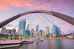 Downtown Perth skyline in Australia