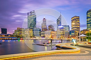 Downtown Perth skyline in Australia