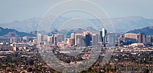 Downtown Phoenix Arizona Aerial Panorama